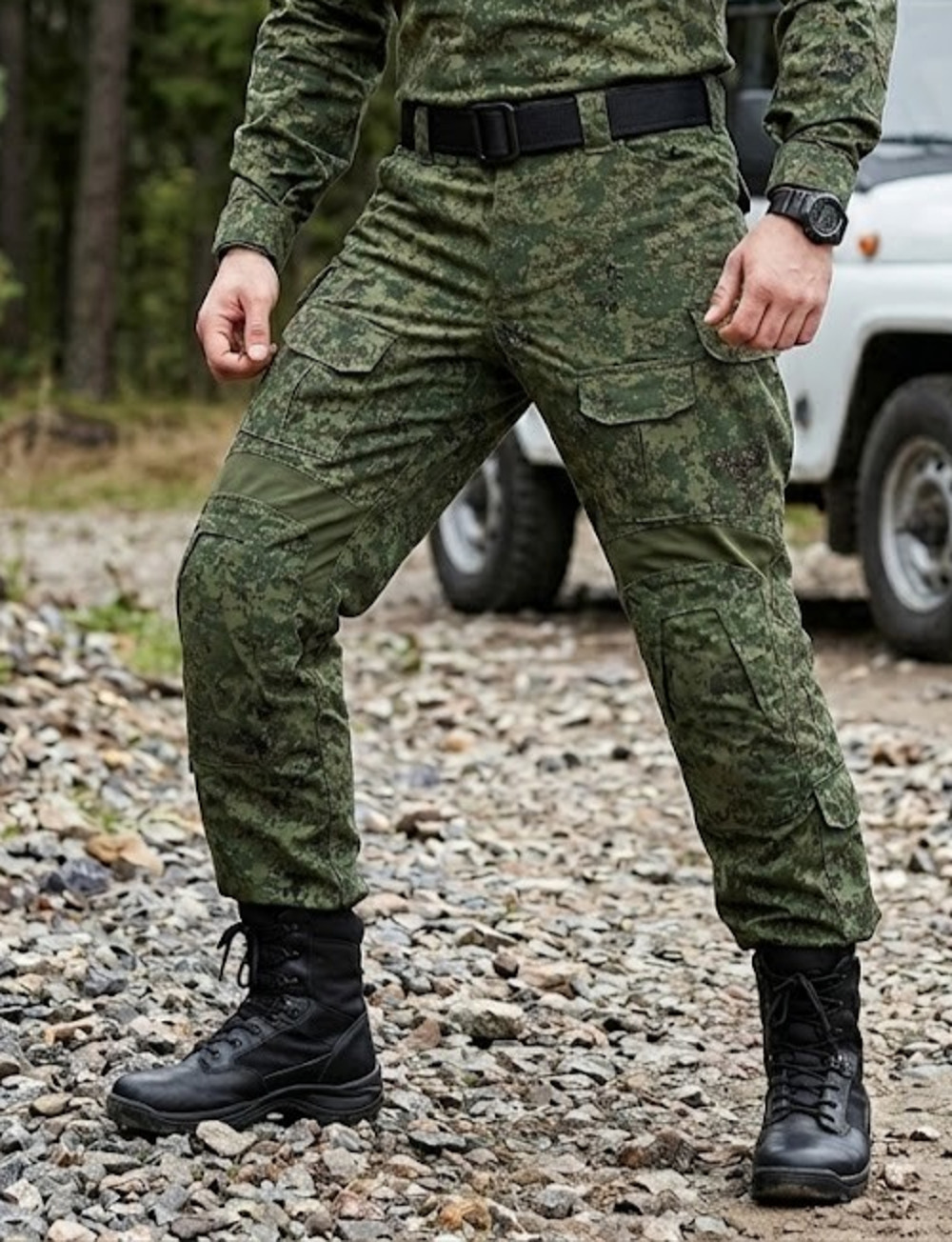 Russian EMR Digital Flora Camo Tactical Cargo Pants Men Size 32x30 BDU Combat